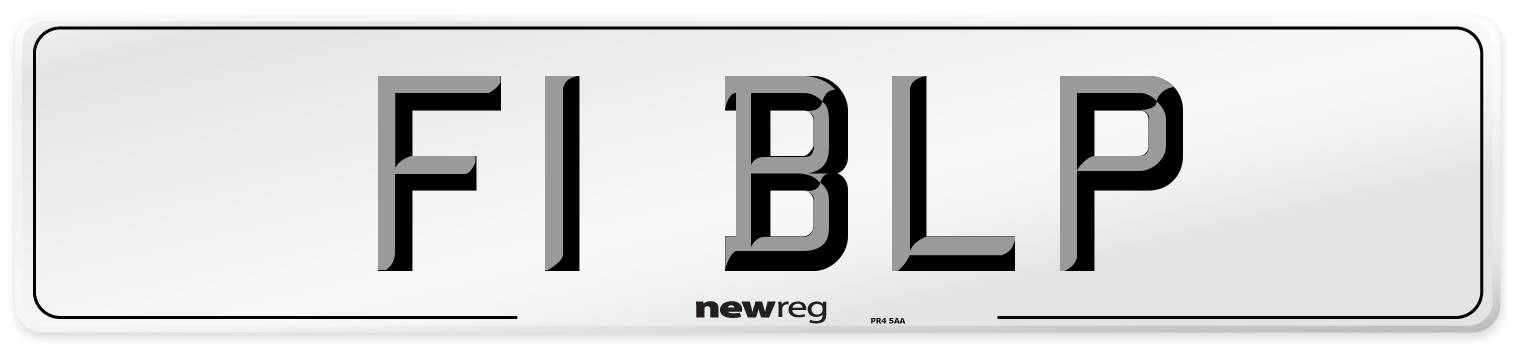 F1 BLP Number Plate from New Reg